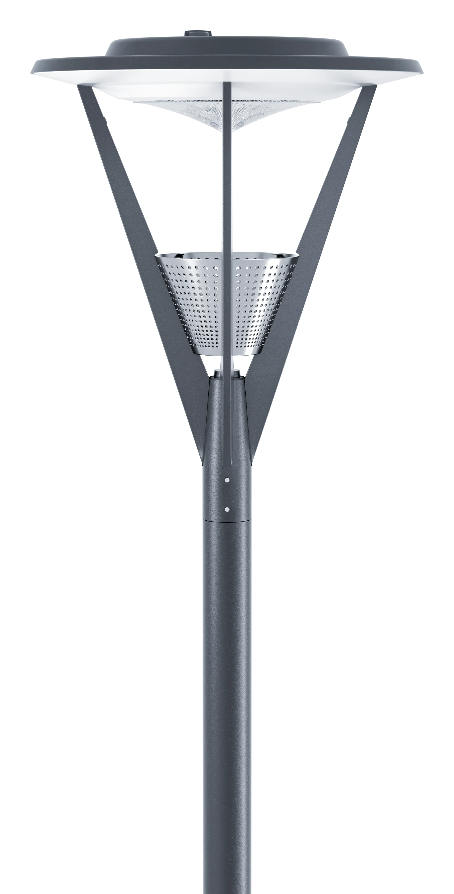 Lanterna testapalo Avenue F2 di Thorn Lighting con un design riconoscibile e un'immagine forte