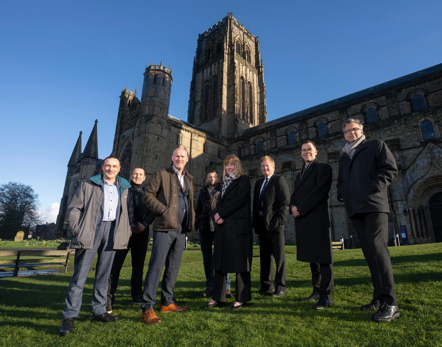 Das Projektteam des Beleuchtungsprojekts 2022 für die Kathedrale von Durham