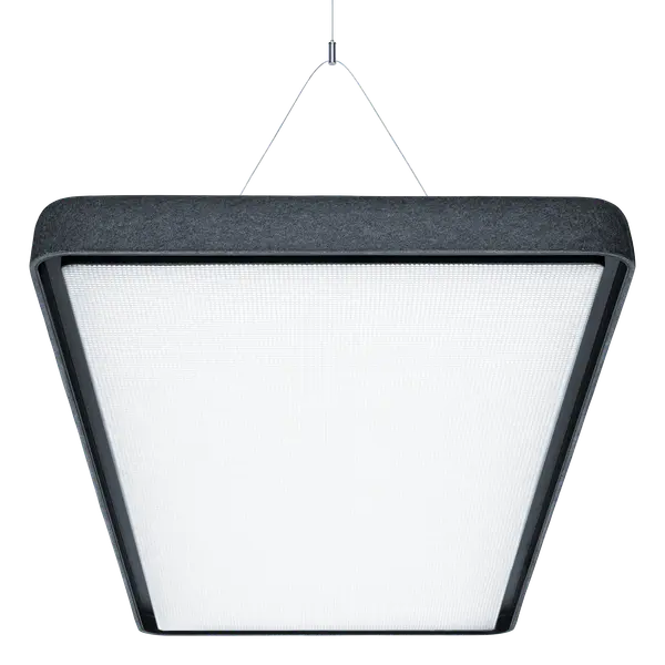 Luminaires with acoustic features by Zumtobel Lighting