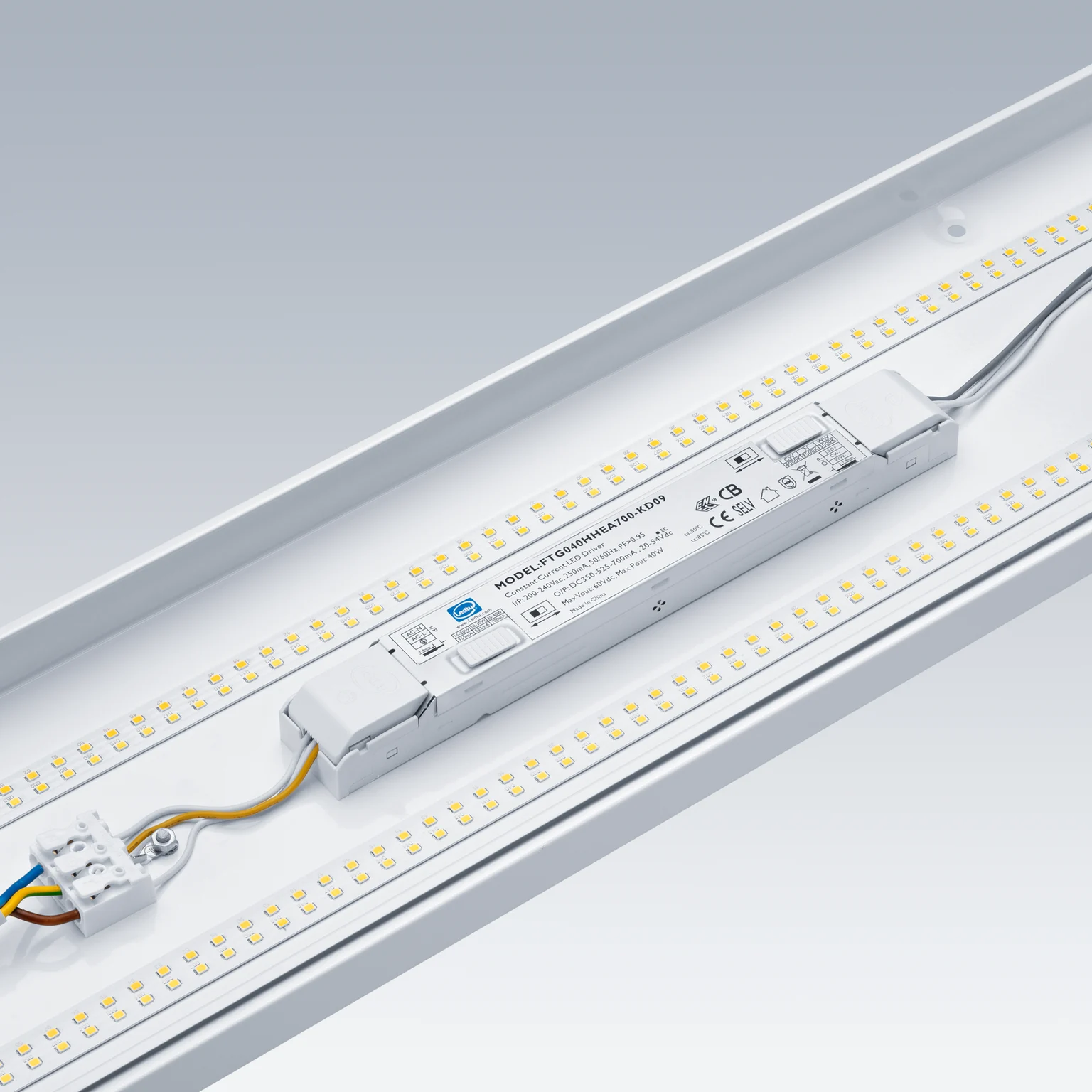 Une image montrant l'interrupteur CCT allumer sur Freja permettant à l'utilisateur de modifier l'intensité lumineuse sur site