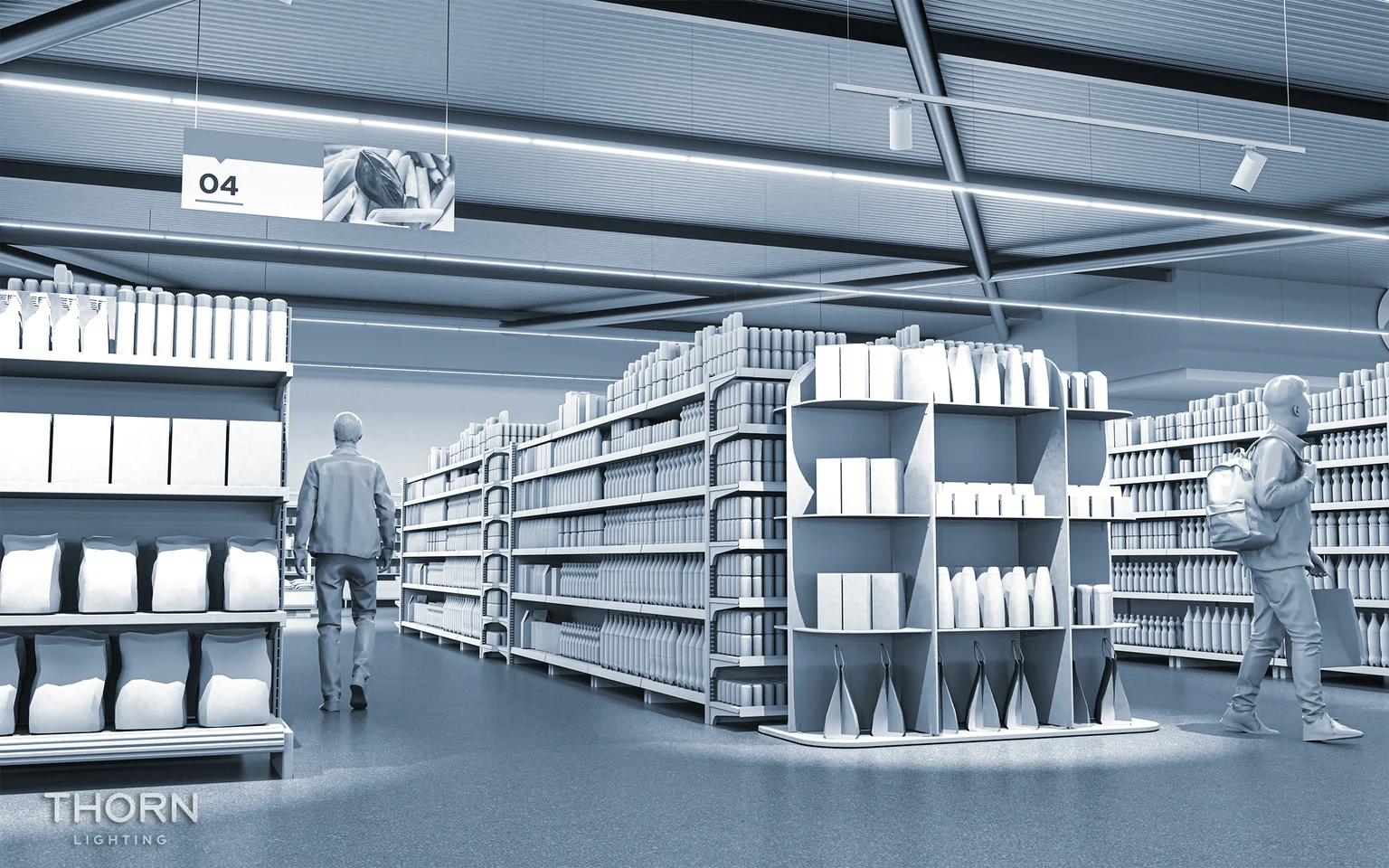 Graffiti-Strahler für Supermärkte von Thorn Lighting