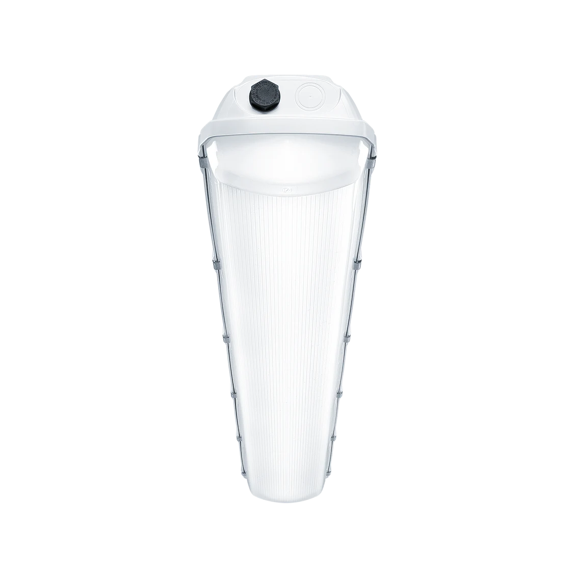  Die EXTONA Leuchte bietet eine gleichmäßige, blendfreie Beleuchtung mit modenem, transparentem Design urnd geriffelter Oberflächenstruktur.