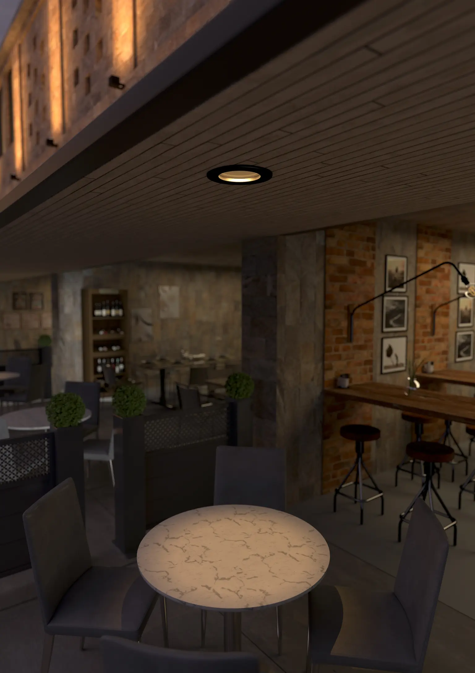 Éclairage vers le bas ORA RC pour applications extérieures