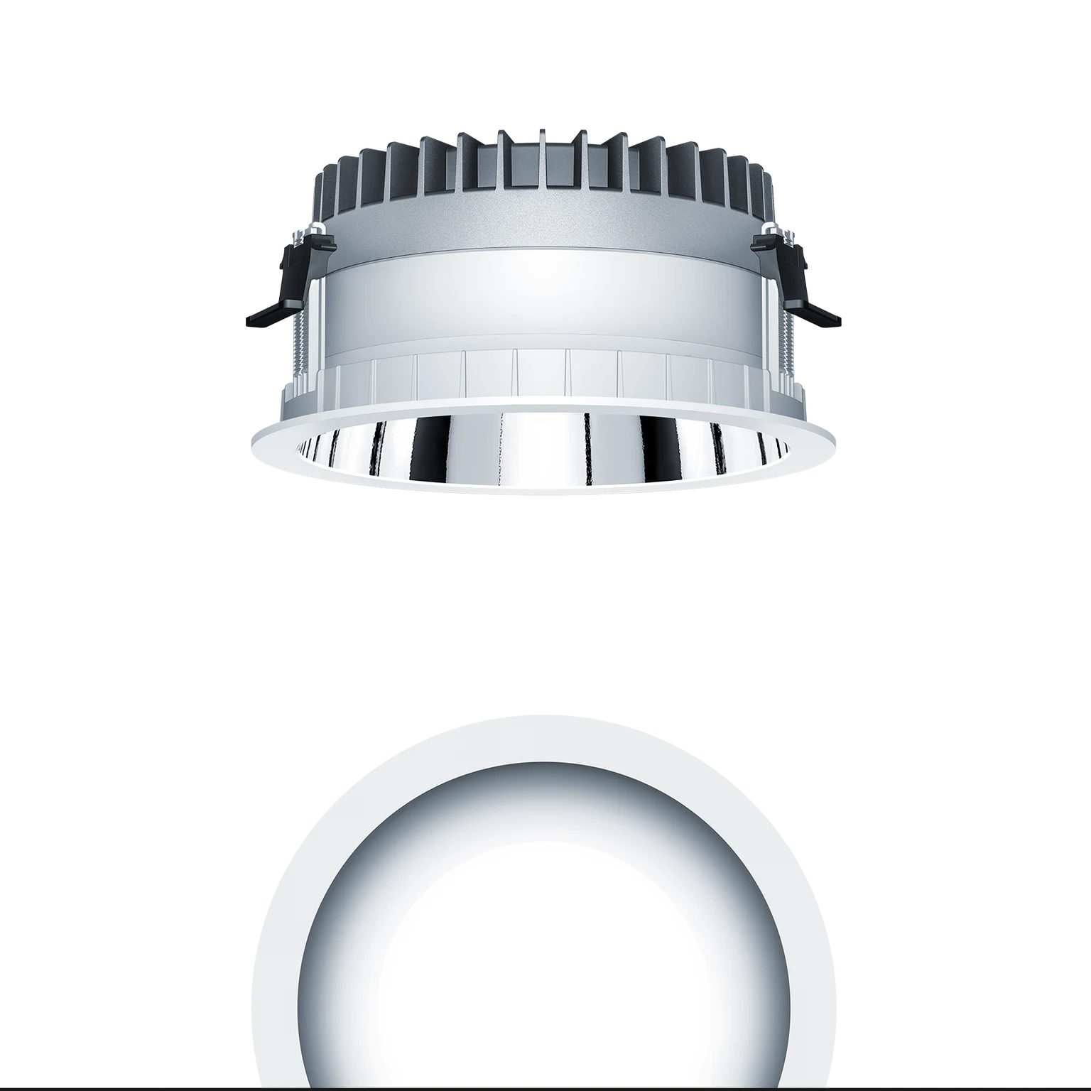 High-performance recessed LED downlight with reflector design for superior illumination, Zumtobel lighting