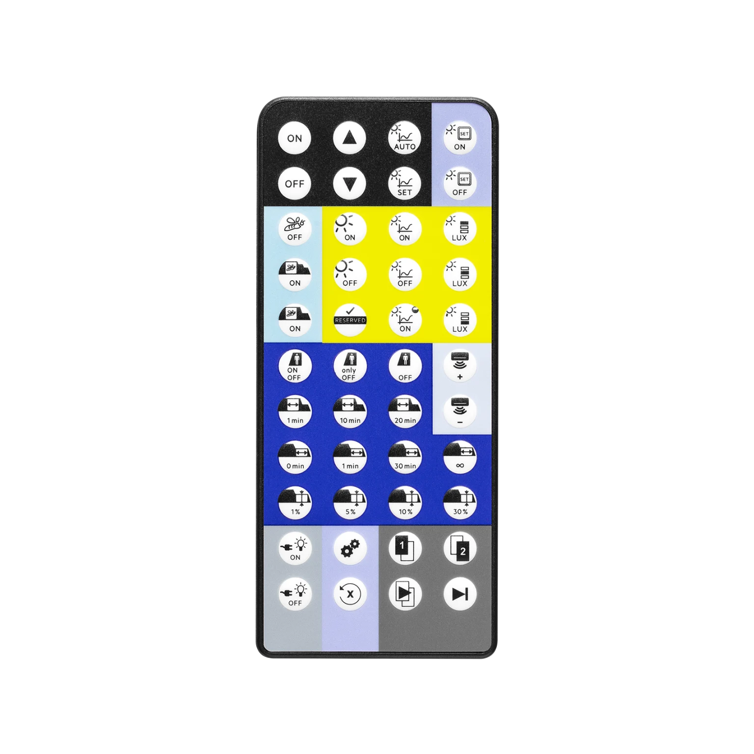 Multifunctional remote control for DALI lighting management with Zumtobel sensor systems