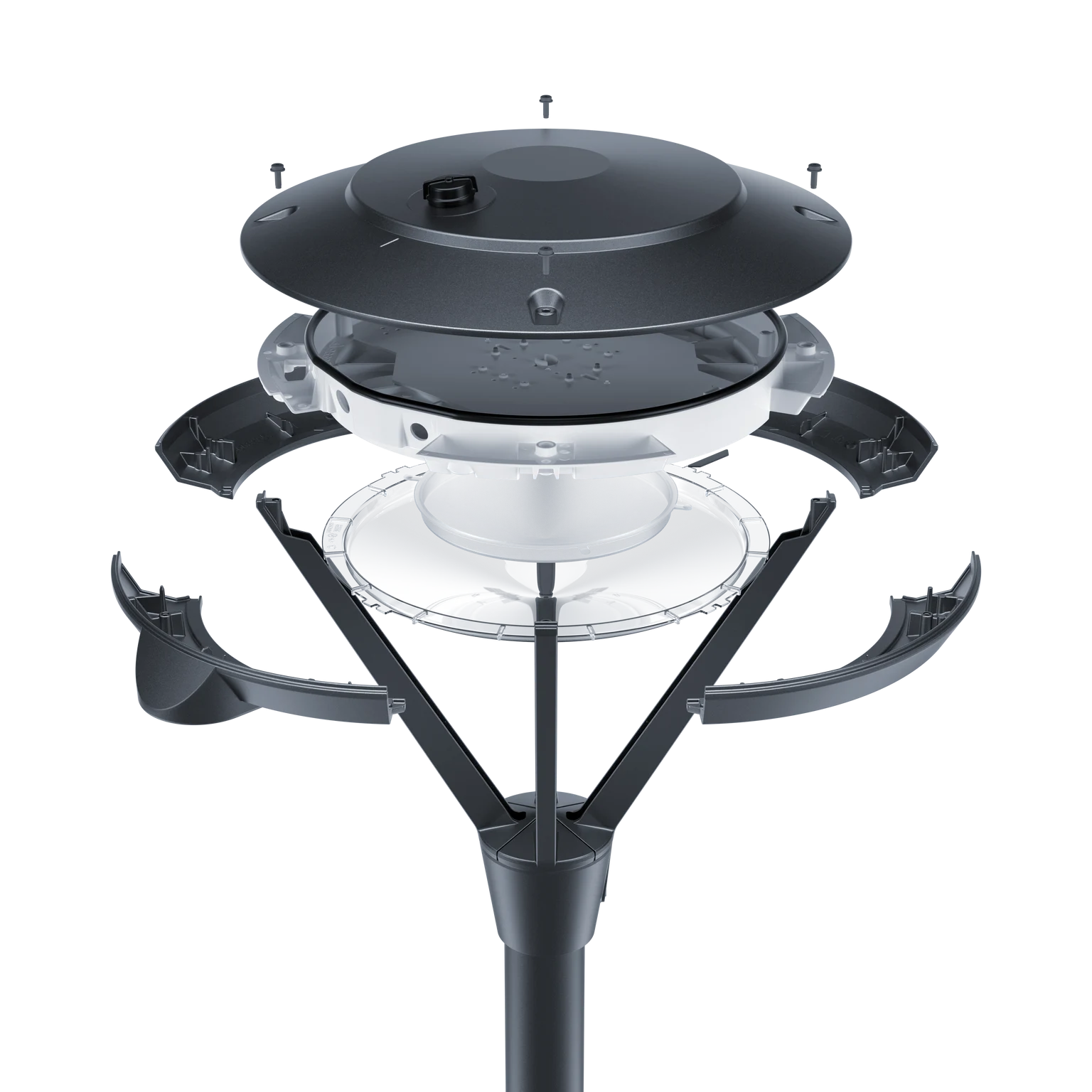 Vue éclatée du luminaire Avenue en porté 