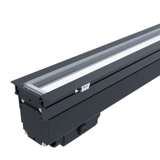 Ein Bild, das die verschiedenen Familienvarianten der Eroa Linear-Leuchte zeigt