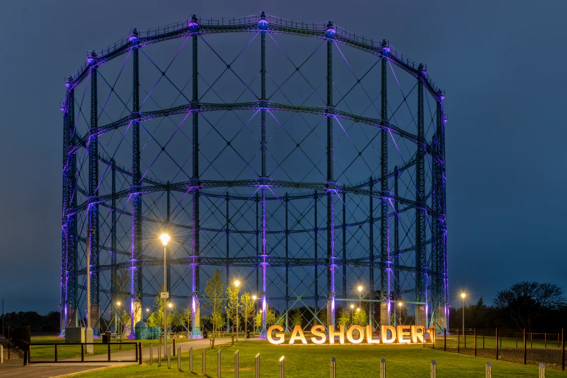 Edinburgh DMX, RGBW Connected installation in Granton Gas Holder Park