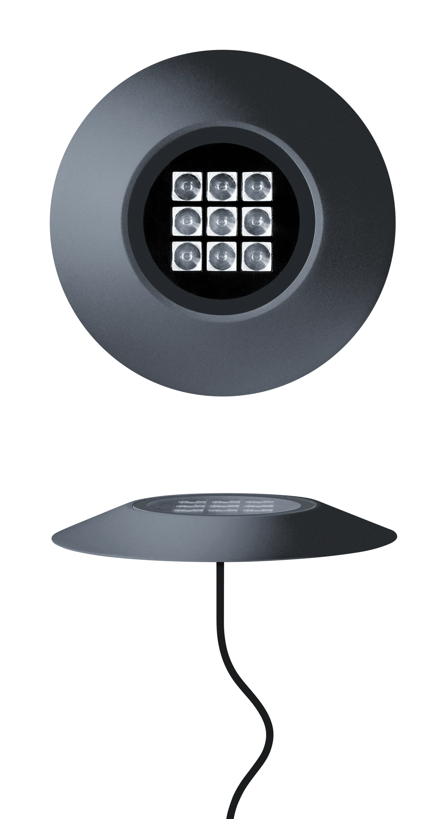 Cesar Bow Oberflächenmontage-Uplight in Anthrazit