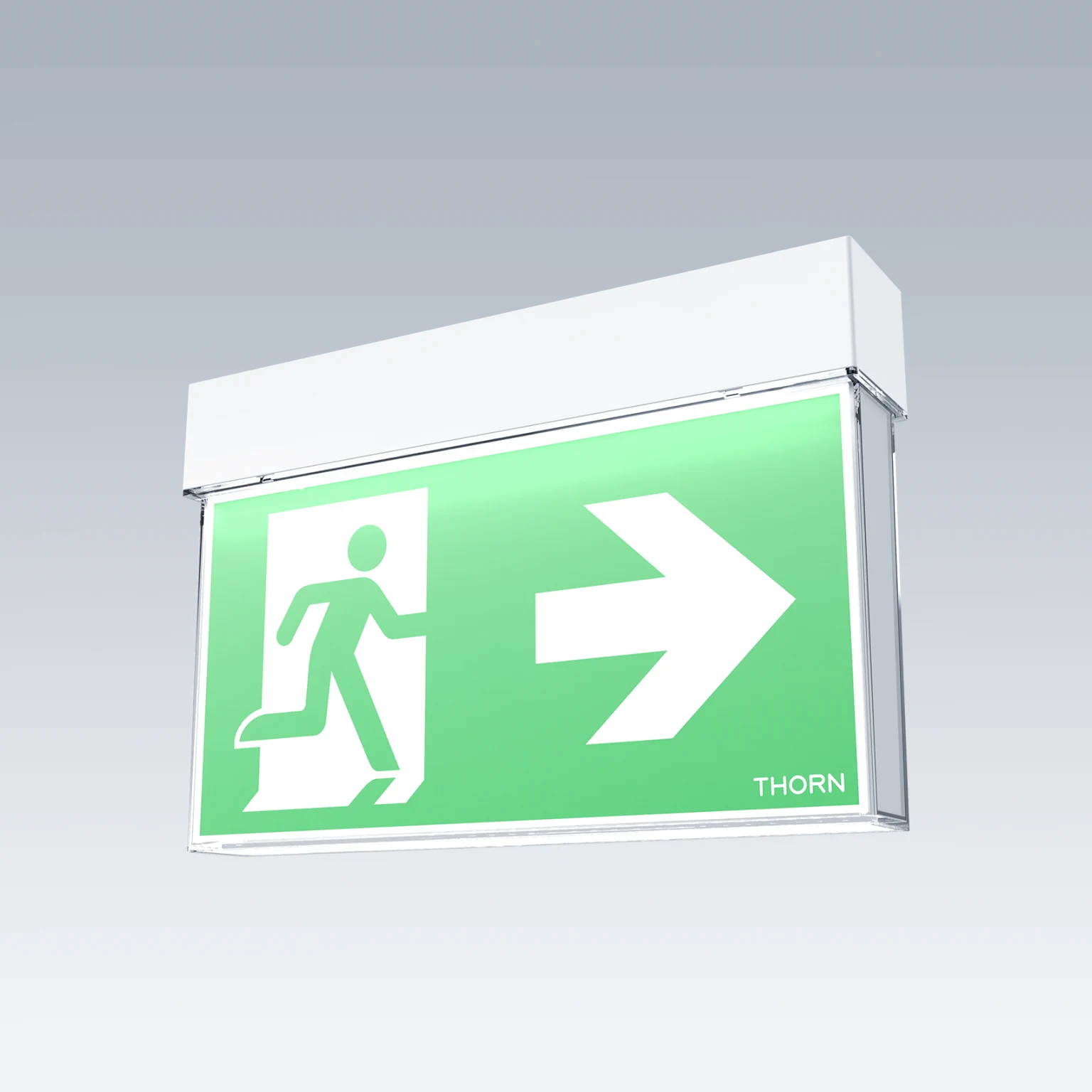 Voyager Resist 24 metre Exit Sign illuminated