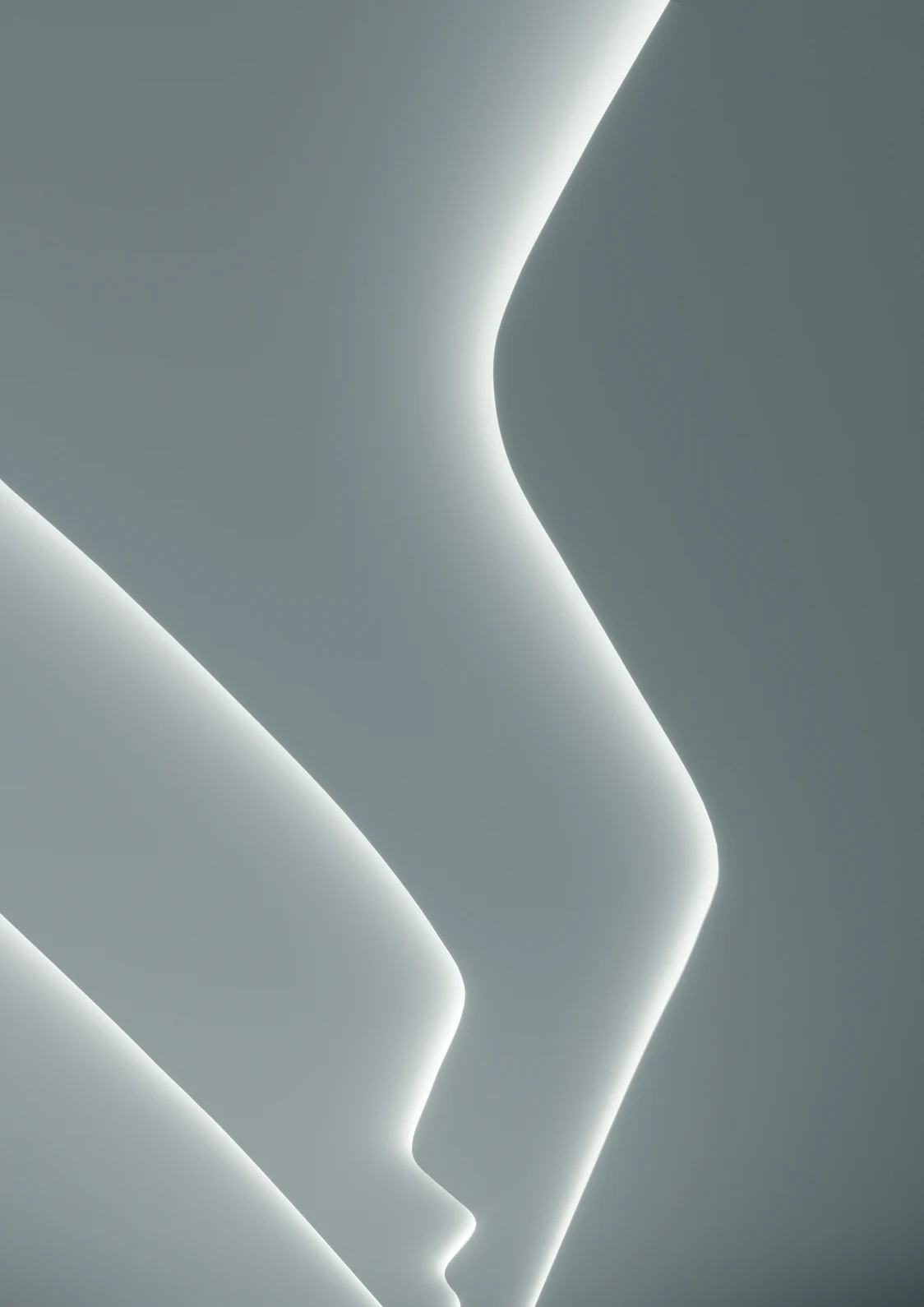 The LINELIGHT lighting system produces gentle, curved lines of light on the ceiling of a modern reception area with wood paneling.