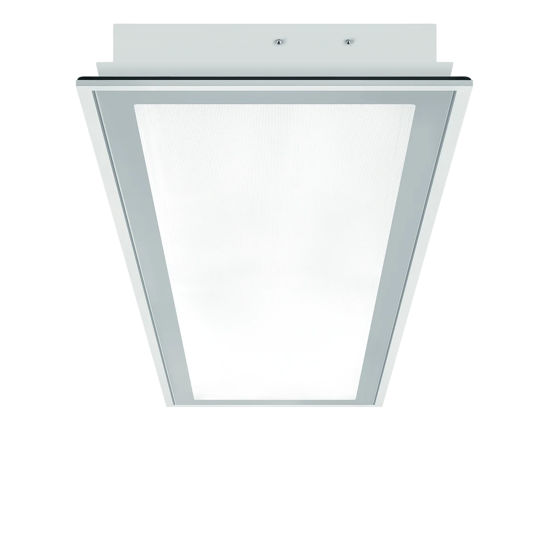 Éclairage LED CLEAN II avec ballast et câble intégrés, présenté dans une structure technique épurée pour une distribution lumineuse efficace.