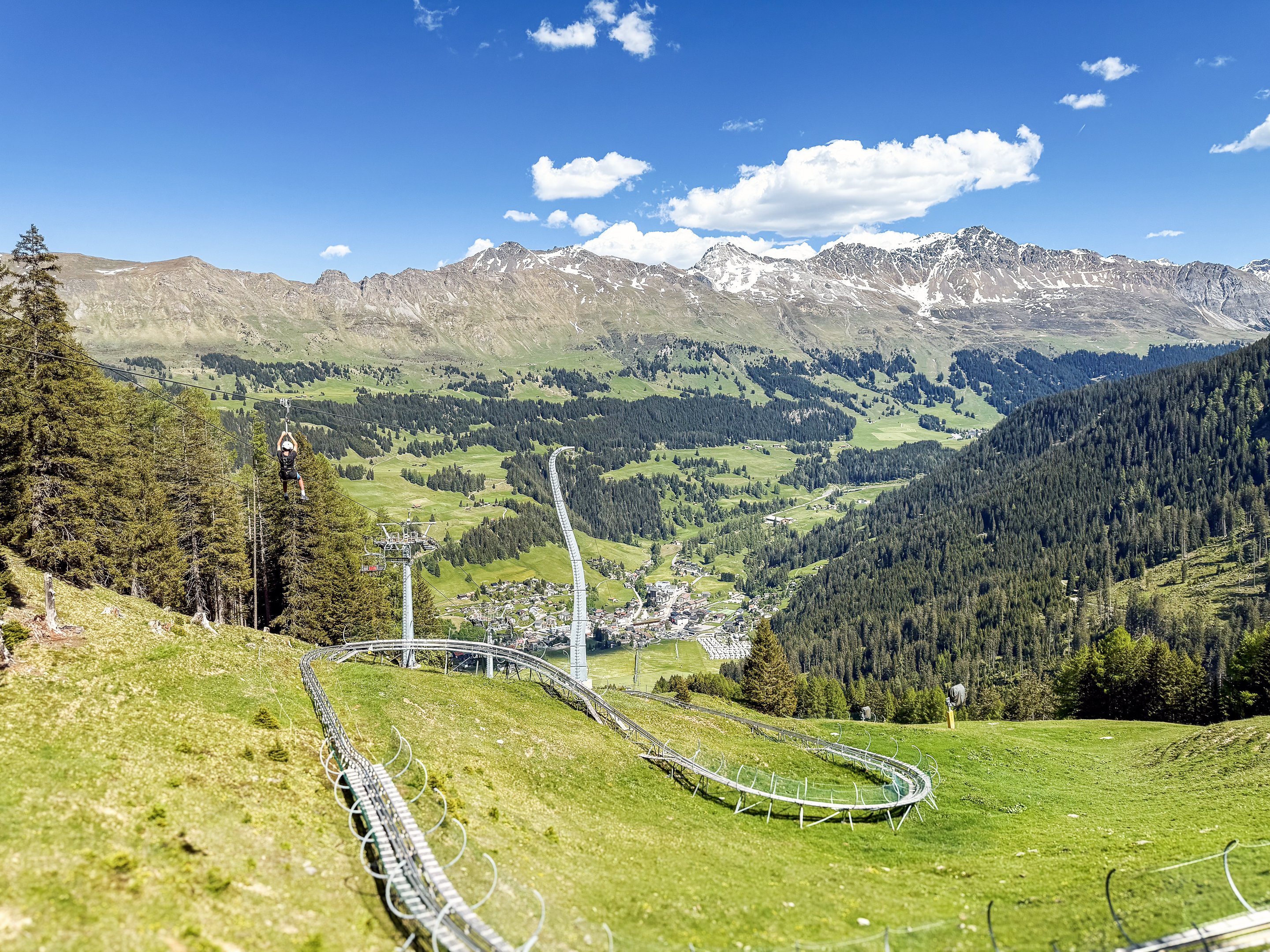 Aussicht vom Pradaschier auf Churwalden.