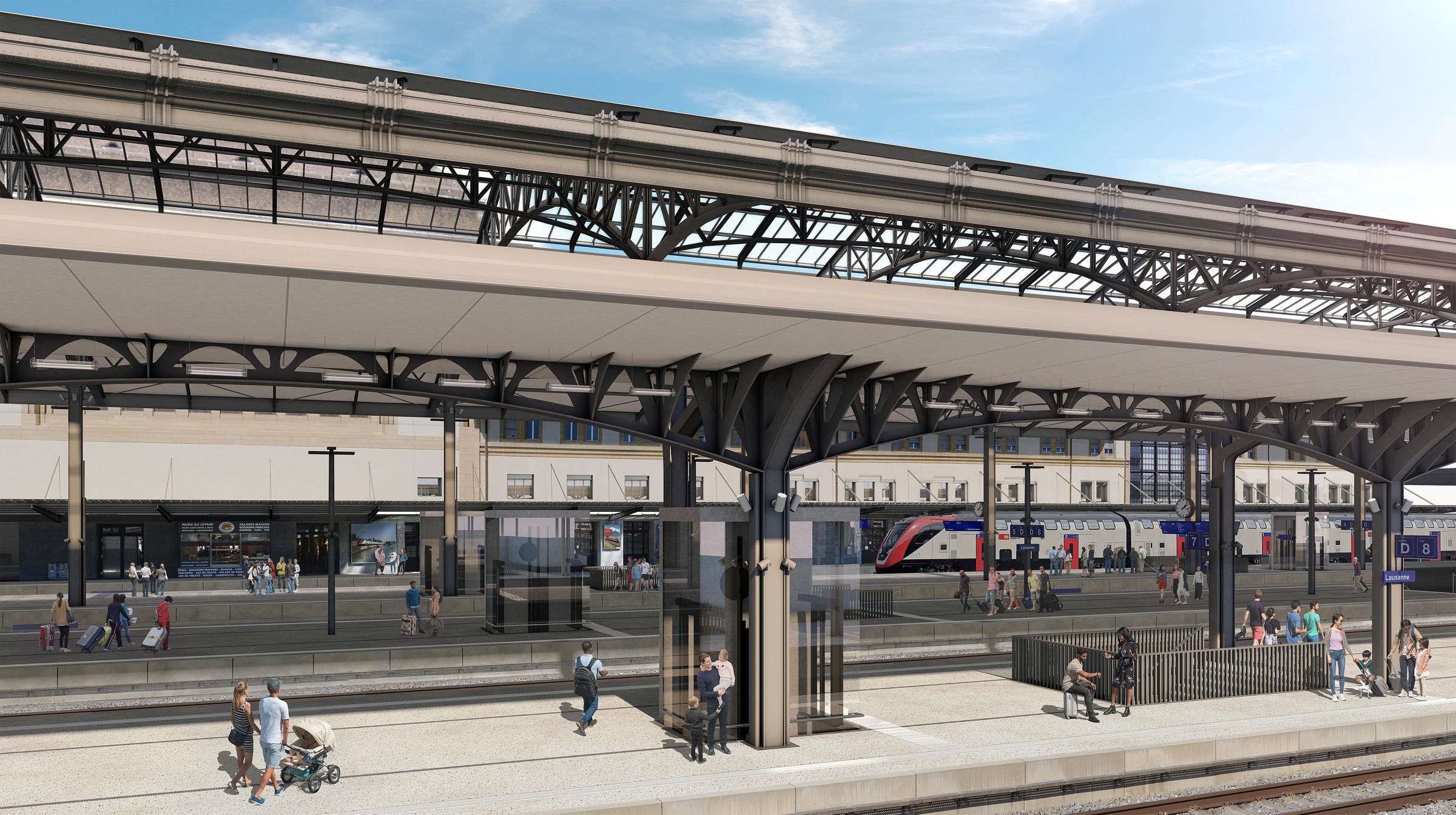 Modifications des accès au métro m2 depuis la gare de Lausanne