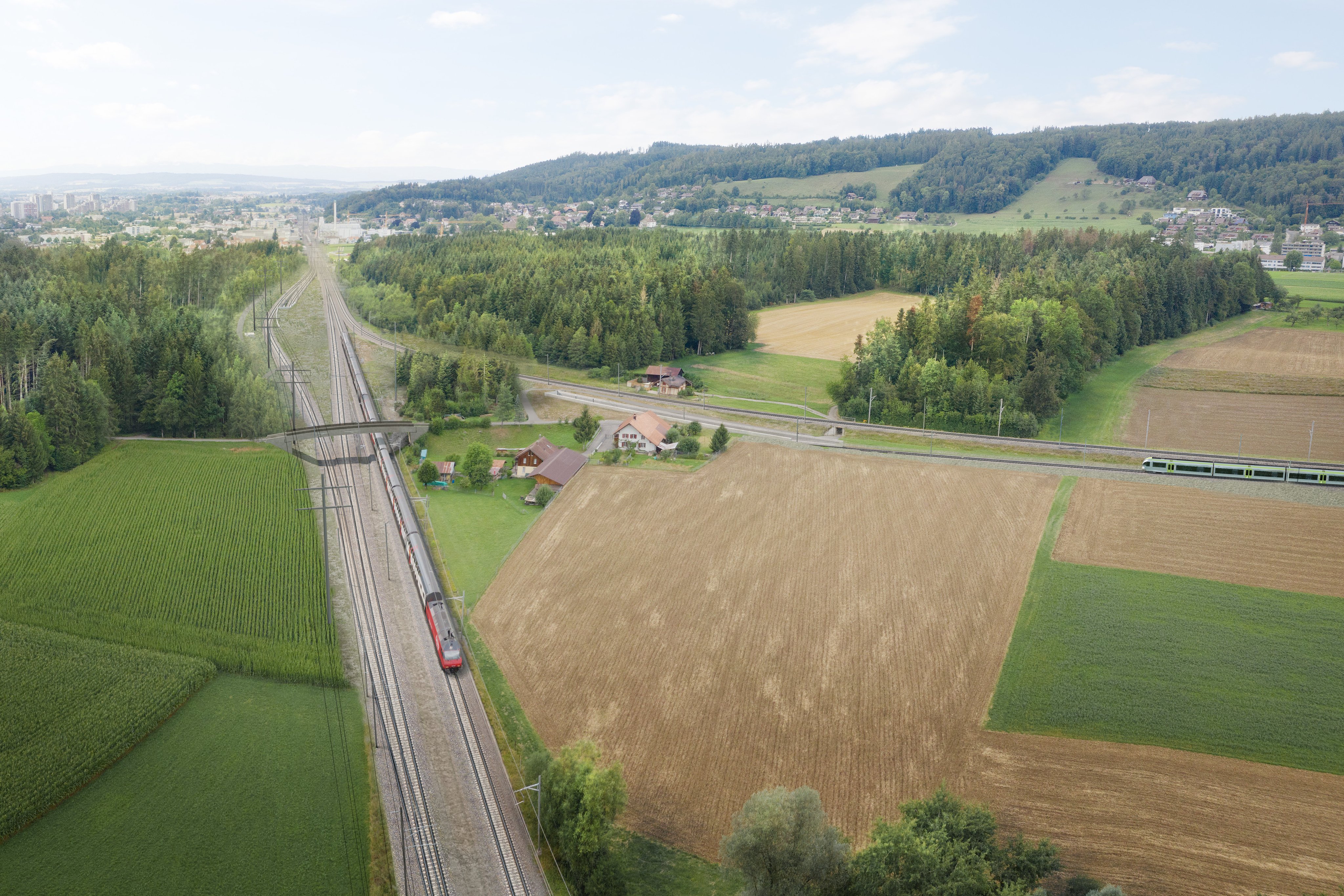 Blick auf die künftige Entflechtung bei Gümligen