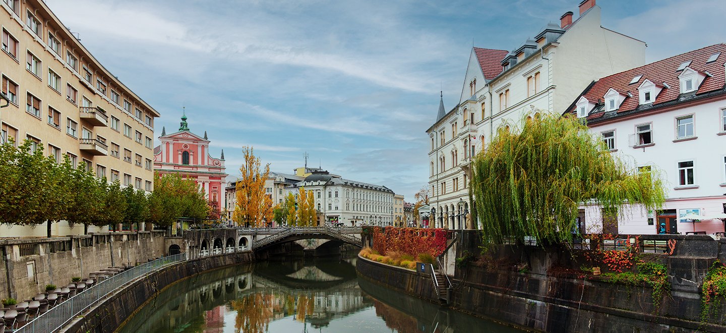 Blick über Ljubljana und auf das Schloss