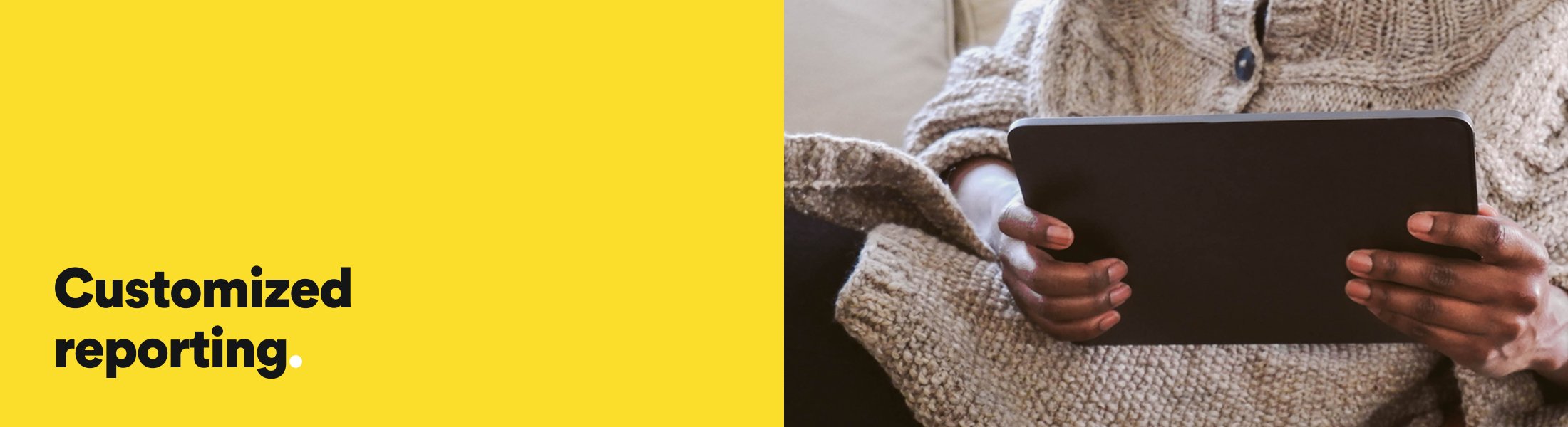 customized-reporting-woman-tablet