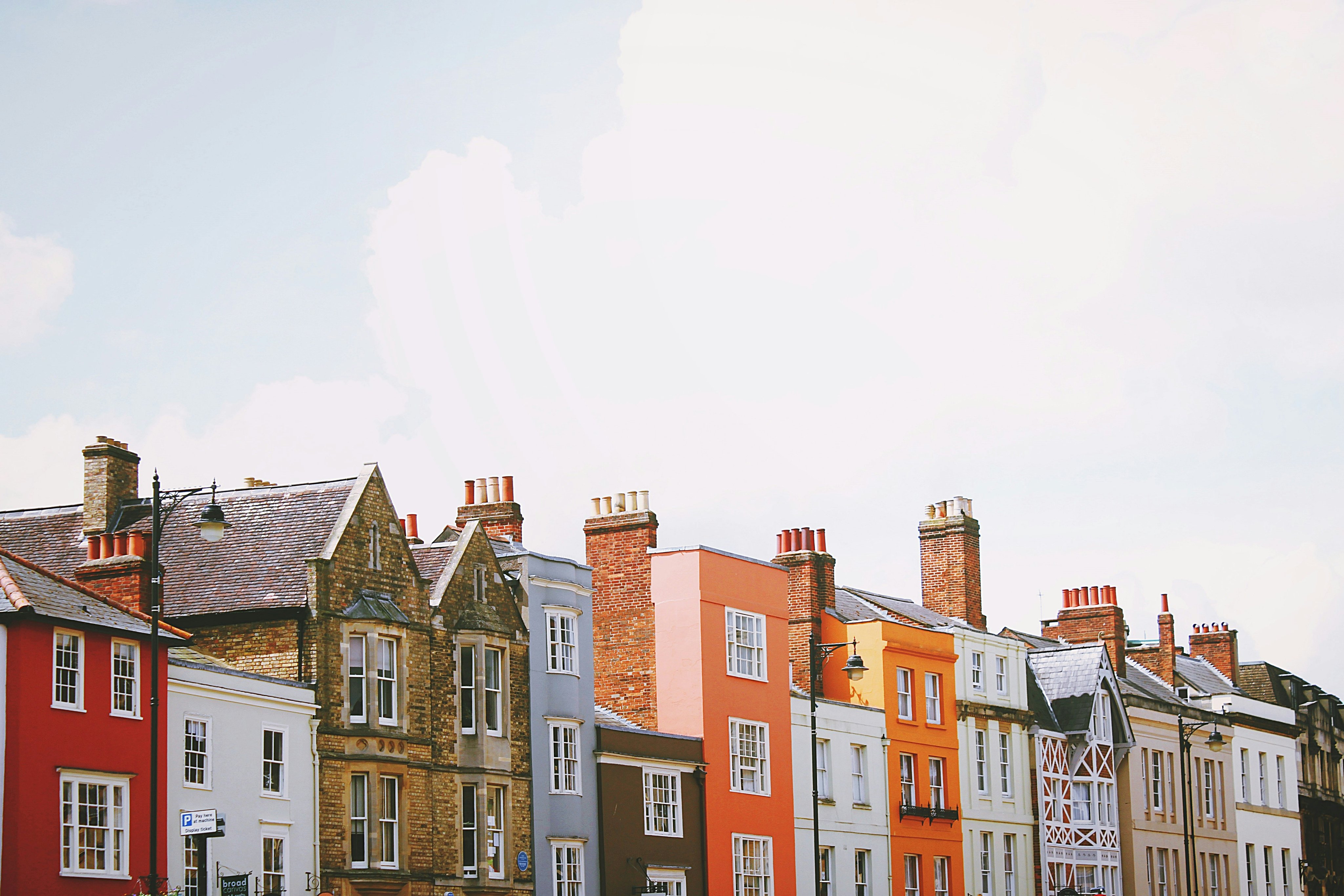 A row of colourful houses