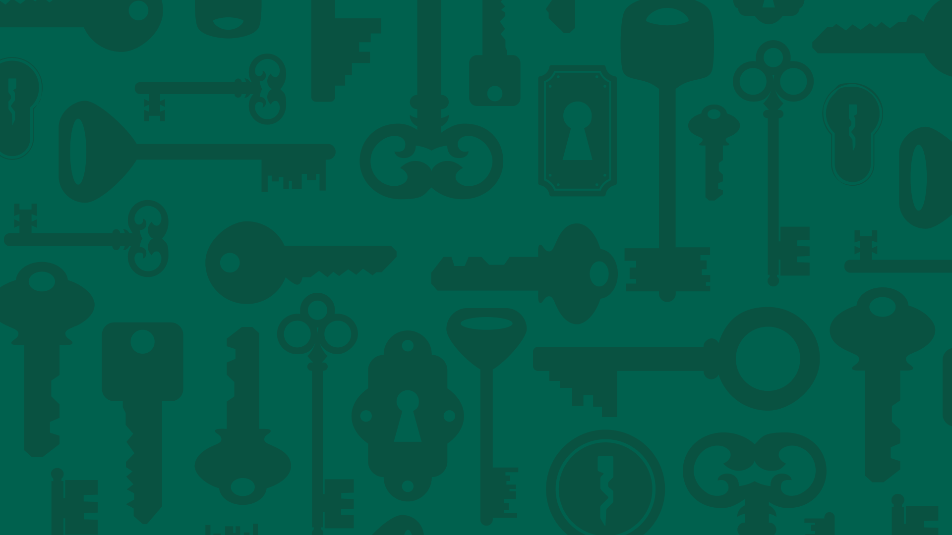 An illustrated pattern of house keys in Principality green. 