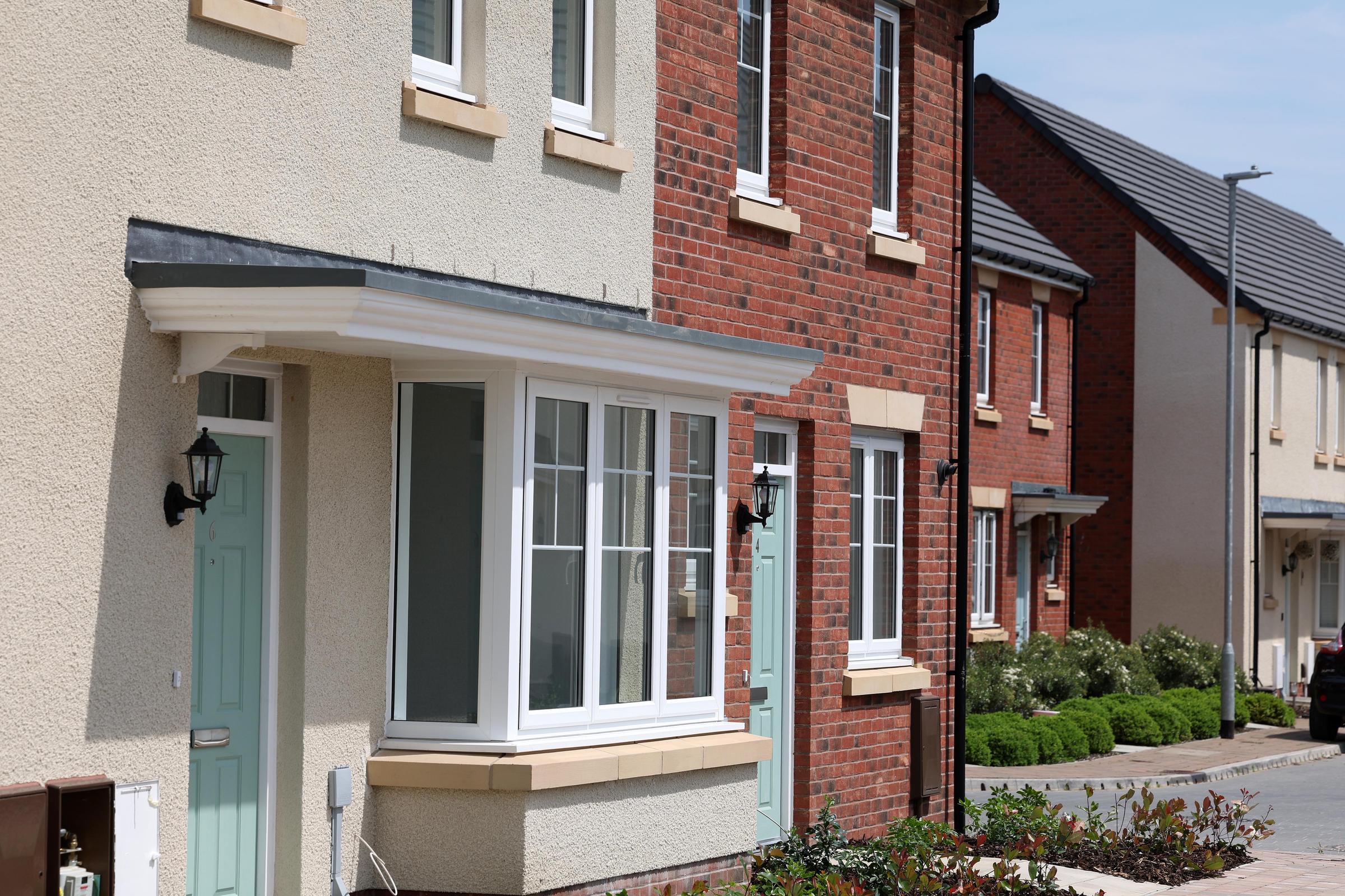 A street of semi detached houses