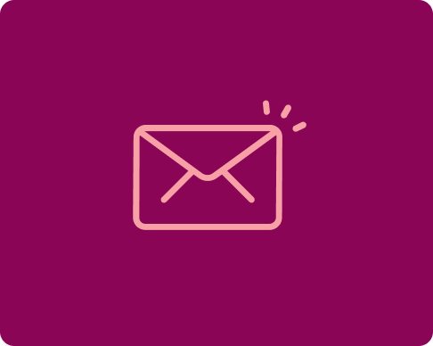 Postal icon - plum background