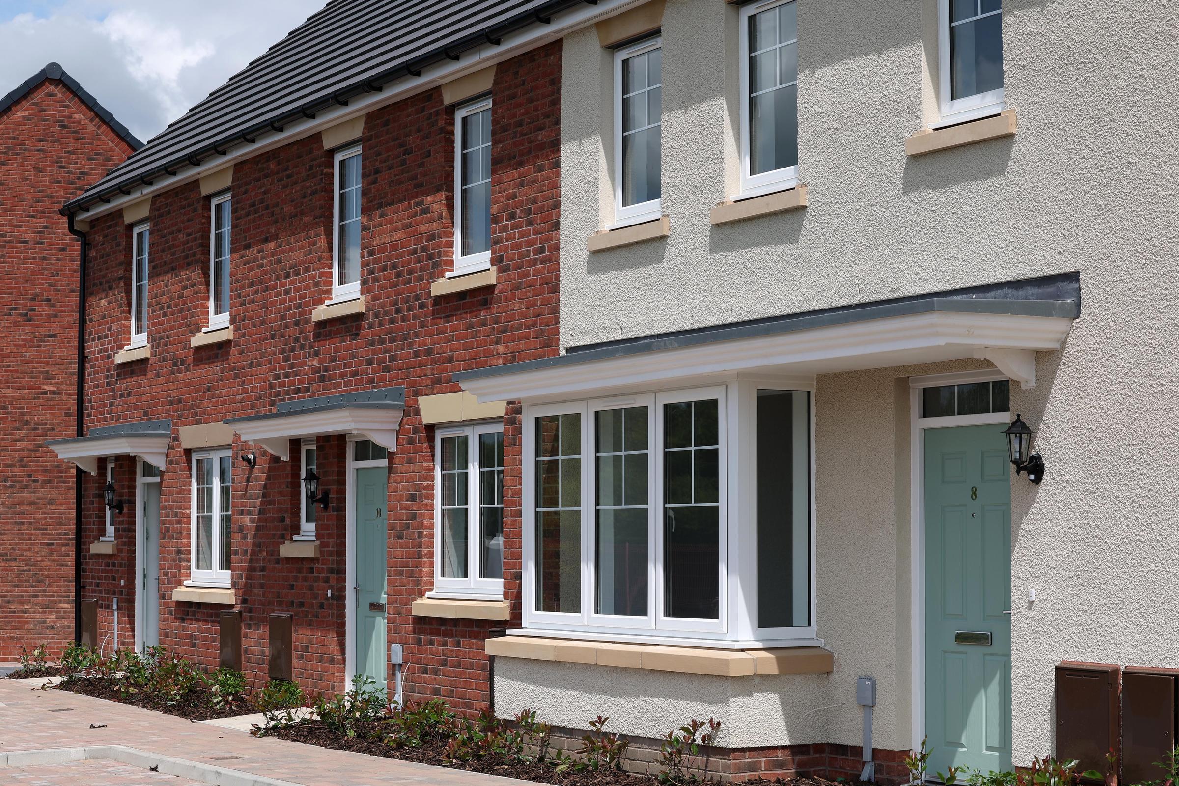 A row of house at The Mill housing development in Cardiff