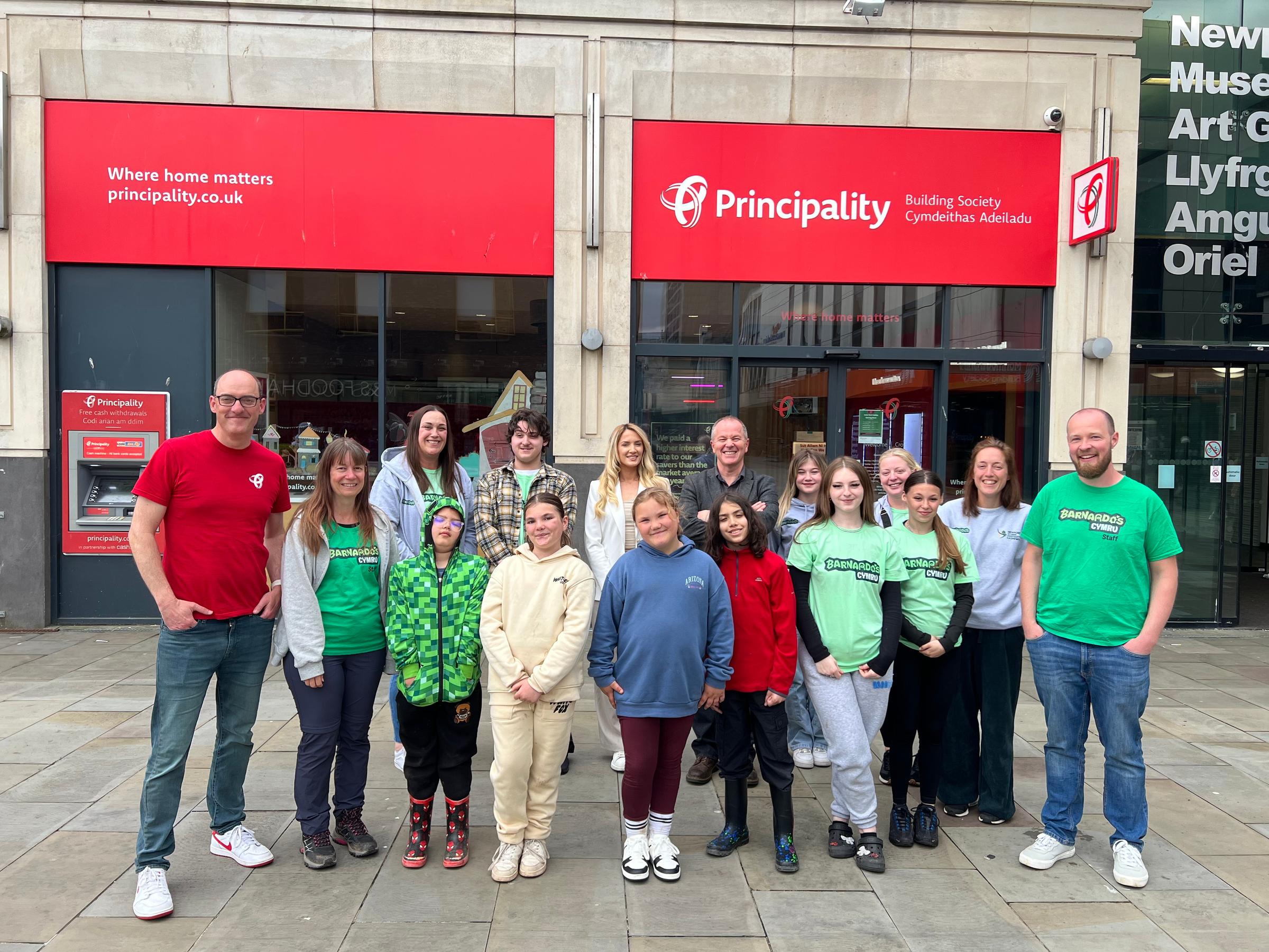 Principality colleagues and Barnardo's Cymru