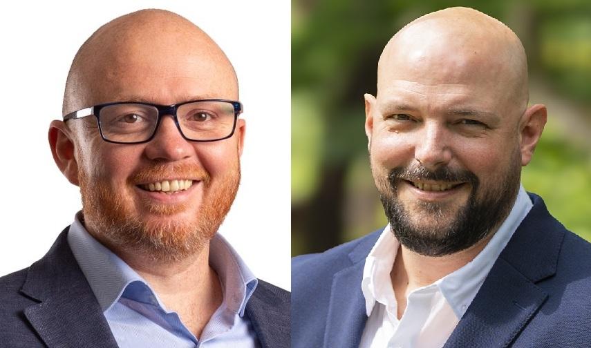 Headshots of Patrick Connolly and Nigel Taylor