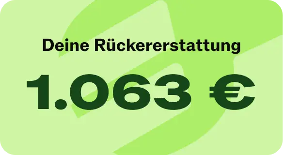 1.063€ Rückerstattung