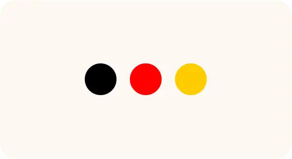 Three dots in the colors of Germany