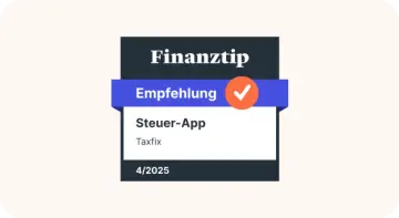 Orangefarbenes stilisiertes F mit Punkt als Logo