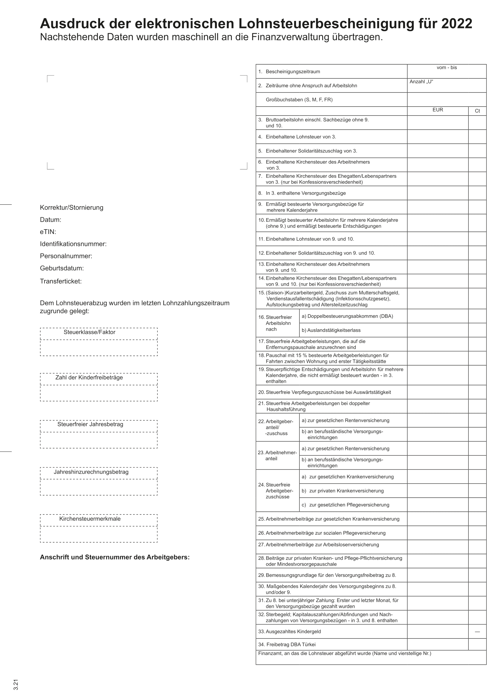 Muster-Ausdruck-der-elektronischen-Lohnsteuerbescheinigung-2022