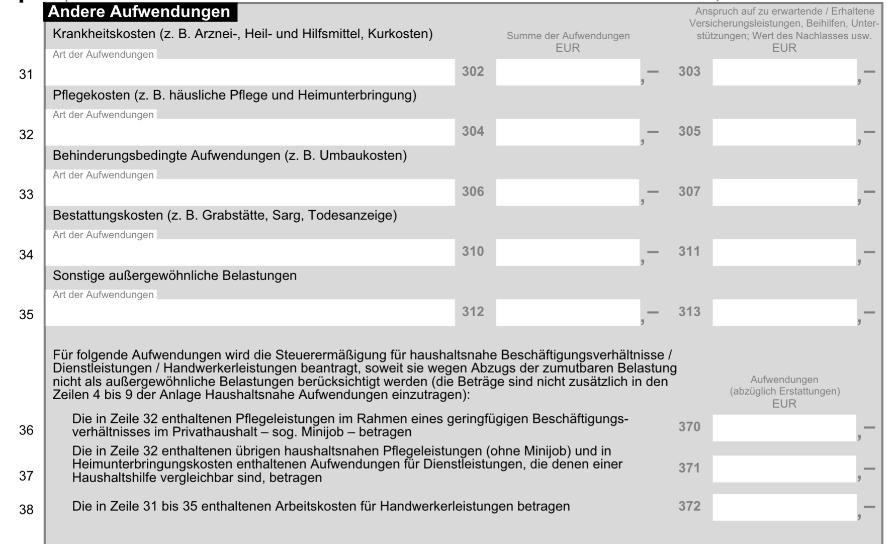 Andere-Aufwendungen-aussergewöhnliche-Belastungen-ELSTER-Formular-2021