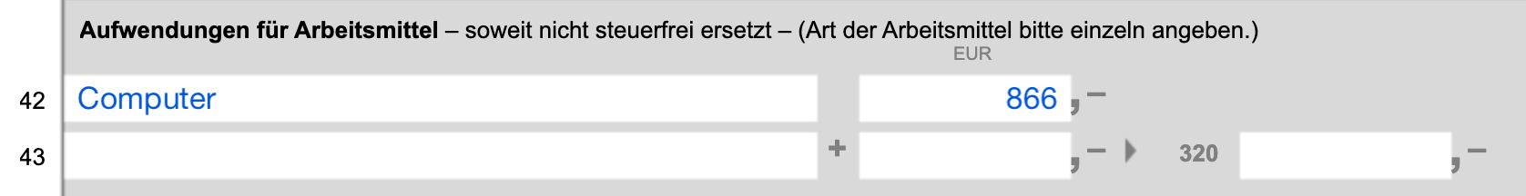 Aufwendungen-für-Arbeitsmittel-Steuerformular-wie-ELSTER-Taxfix-1