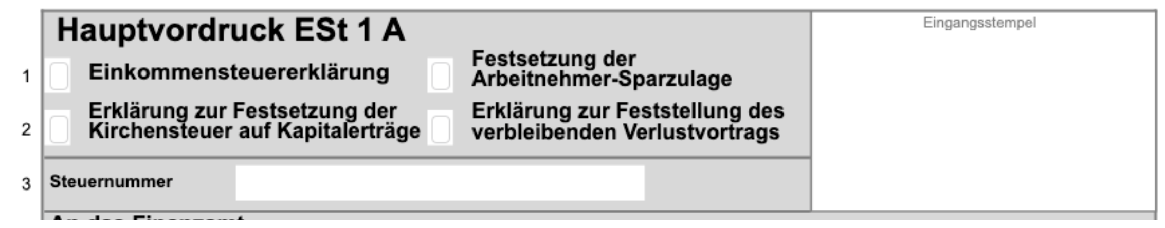 Verlustvortrag-ELSTER-Steuererklärung-Hauptvordruck-ESt-1-A