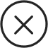 X on a circle icon