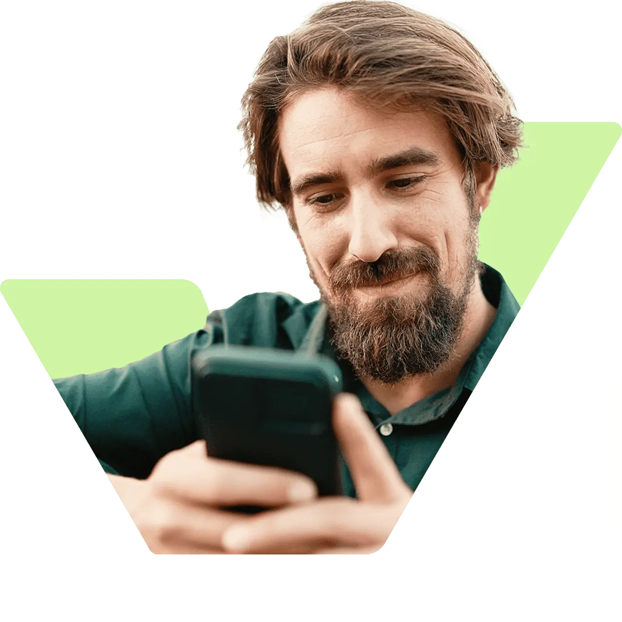 Ein Nutzer verwendet Taxfix mit seinem Handy