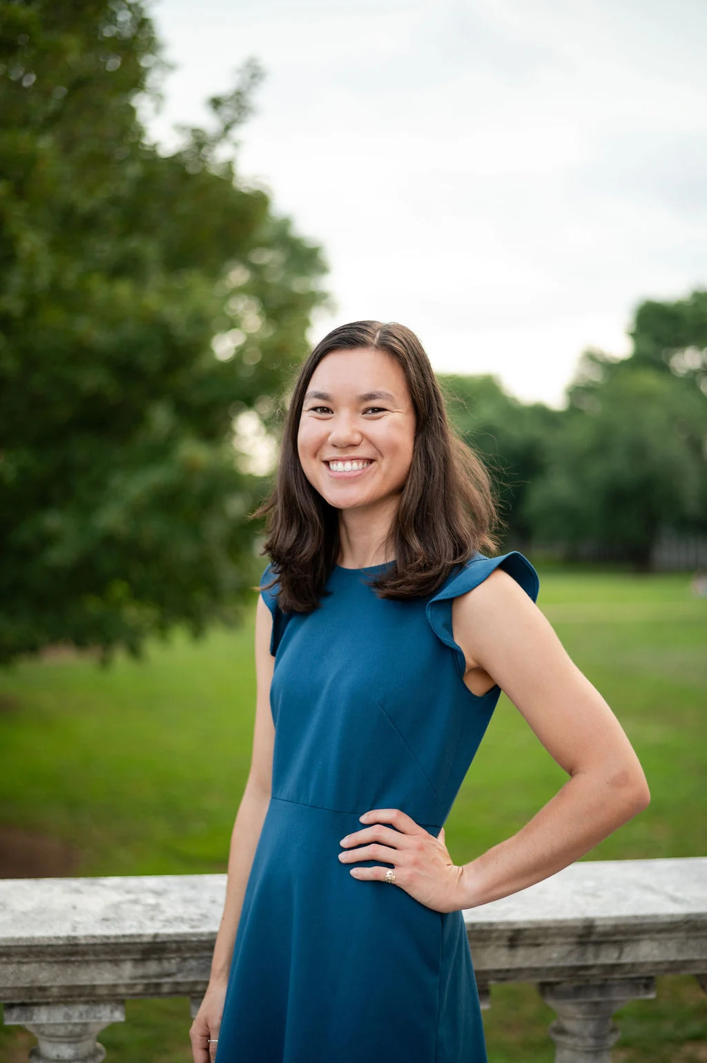 Pharmacy resident Leah Dykstra poses on uva grounds