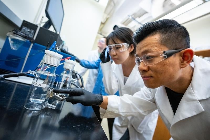 Researchers in a lab