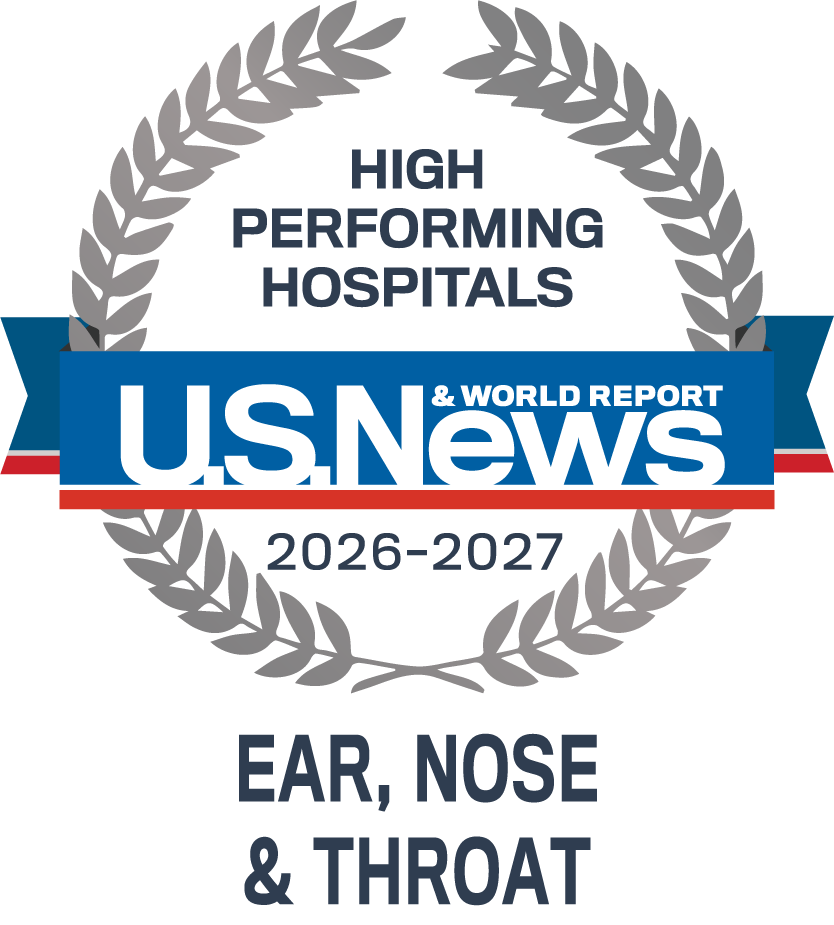 U.S. News High Performing Hospitals Ear, Nose, & Throat Surgery Badge