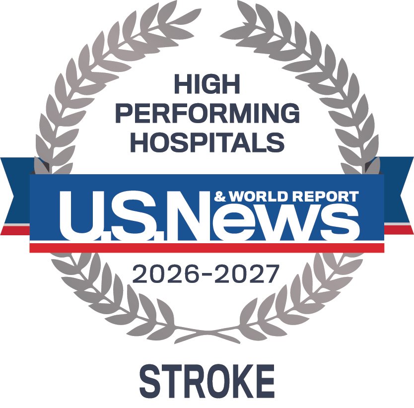 U.S. News High Performing Hospitals Stroke Care badge