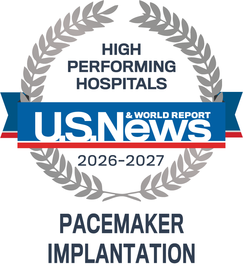 Pacemaker Implantation U.S. News High Performing Badge 2026-2027