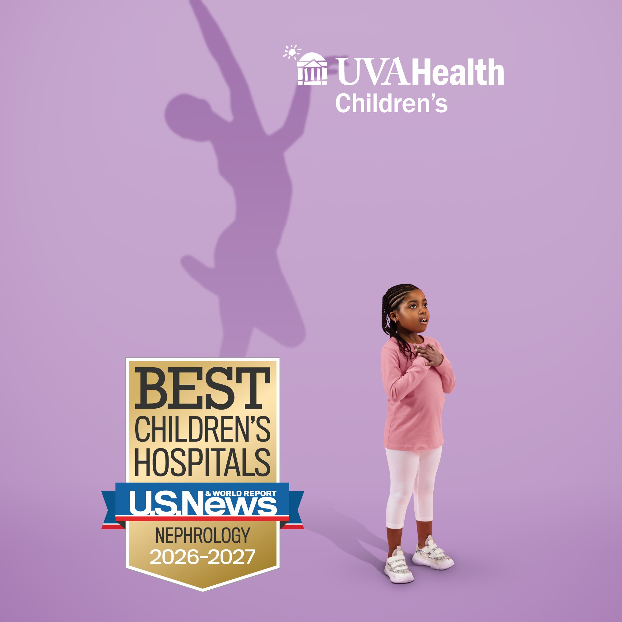Little girl with ballerina silhouette in background