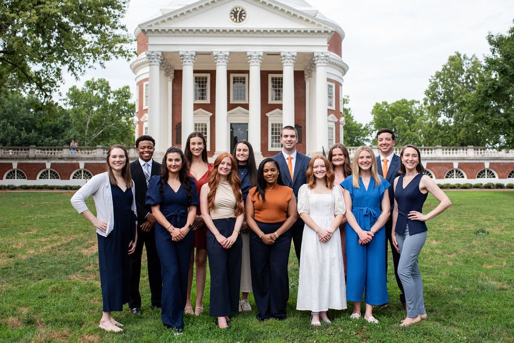 Current PGY1 students in front of the Rotunda on UVA's grounds
