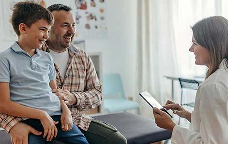 A son and his father go to the doctor