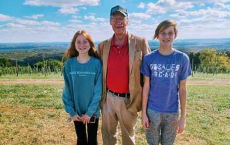 Norm with his family after surviving an aortic aneurysm