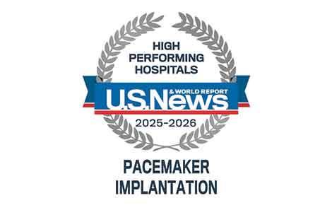 Pacemaker Implantation U.S. News High Performing Badge 2025-2026