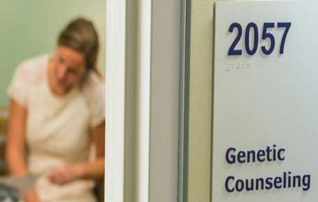 A woman waiting to see our heart genetics team