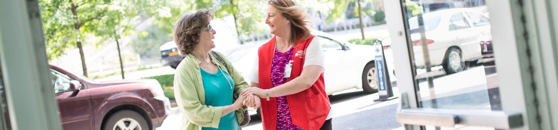 A hospital volunteer, just one of many people providing support to our patients