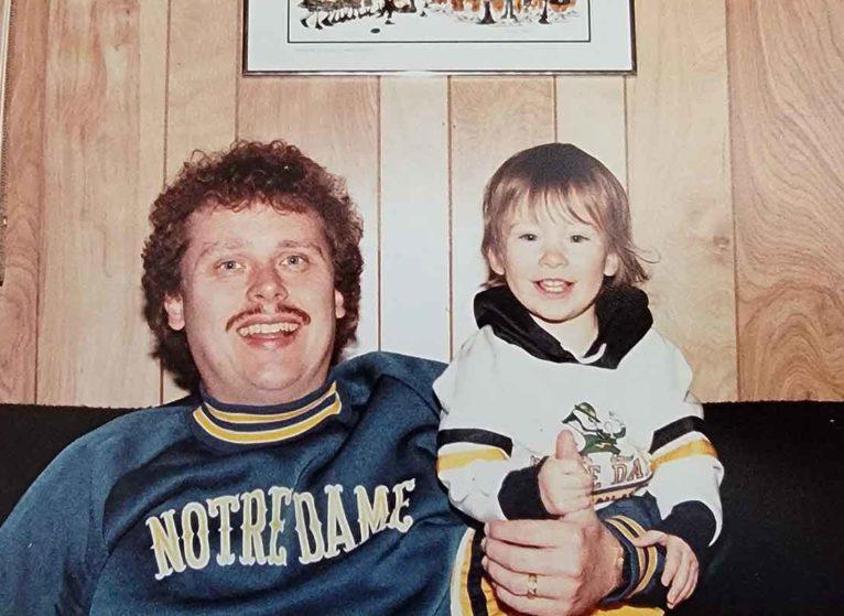 Megan at age 2 with her father
